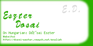 eszter dosai business card